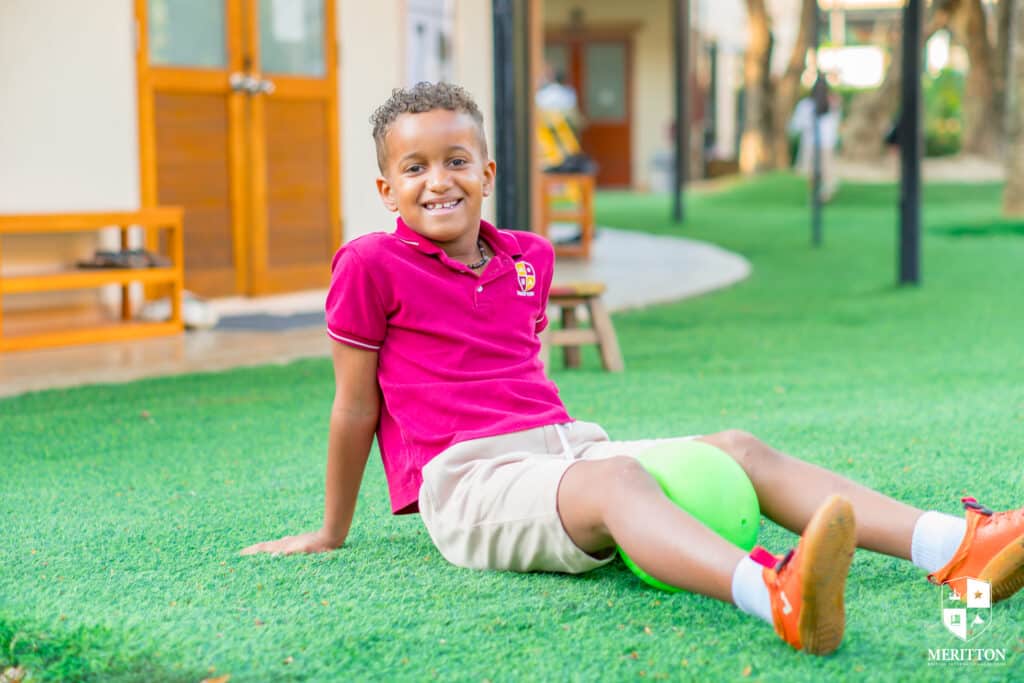 Child love football smile
