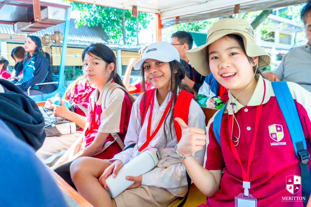Children Smile on bus